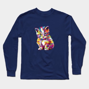 Cute colorful cat Long Sleeve T-Shirt